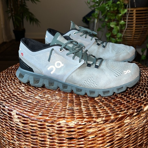 On Running Mens Cloud X2 Glacier/Olive Size 11 Running Shoes - Picture 2 of 7